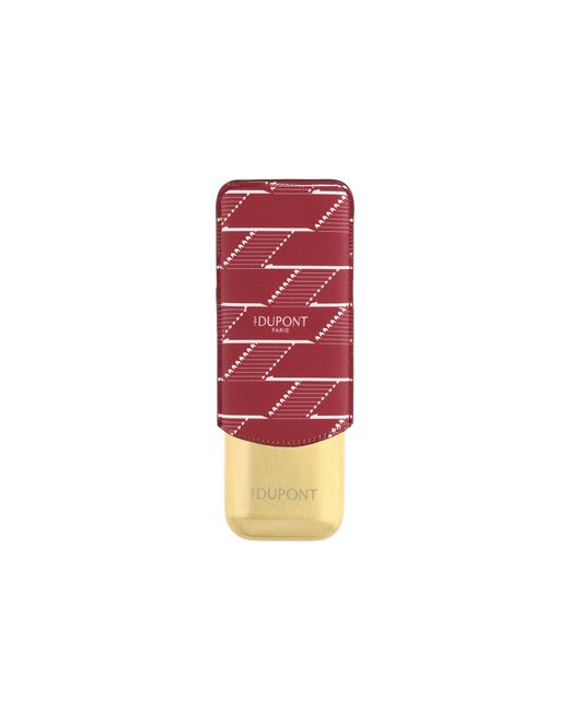 S T Dupont Red Coated Canvas Case