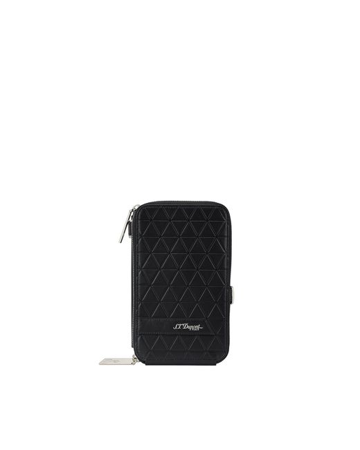 S T Dupont Black Firehead Shoulder Bag for men