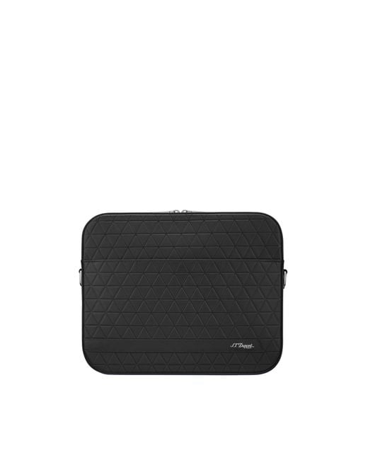 S T Dupont Black Firehead Messenger for men