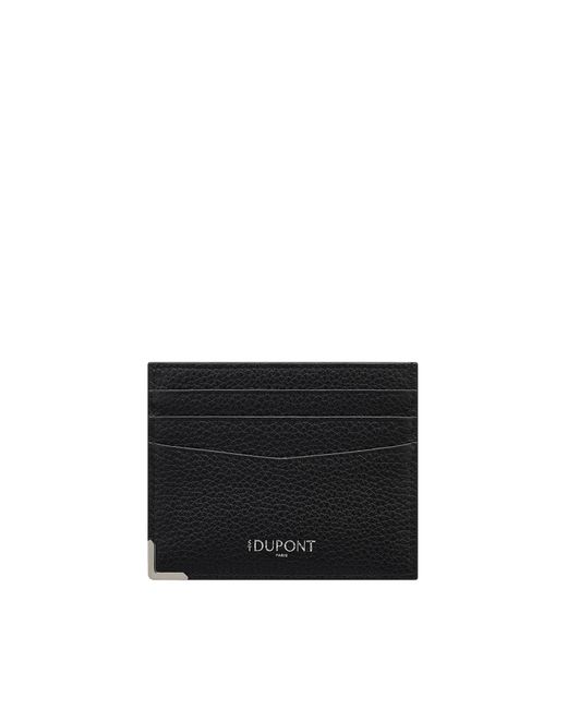 S T Dupont Black Card Holder for men