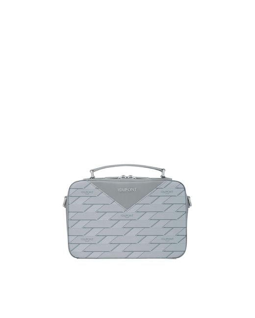 S T Dupont Gray Monogram 1872 Camera Bag for men