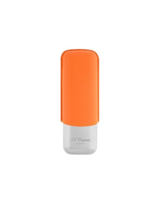 S T Dupont Orange 2 Cigar Case for men