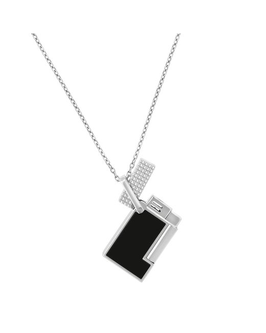 S T Dupont Metallic Lighter Necklace Lacquered Lighter