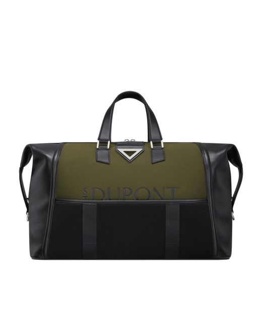 S T Dupont Black Defi Explorer Travel Bag for men