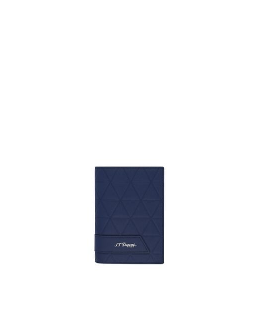 S T Dupont Blue Firehead Wallet for men