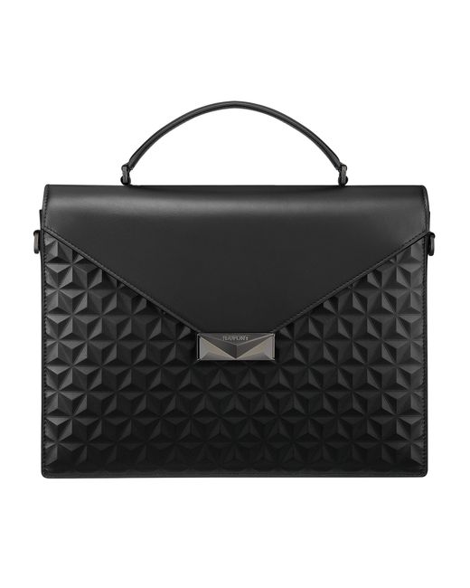 S T Dupont Black Apex Document Holder for men