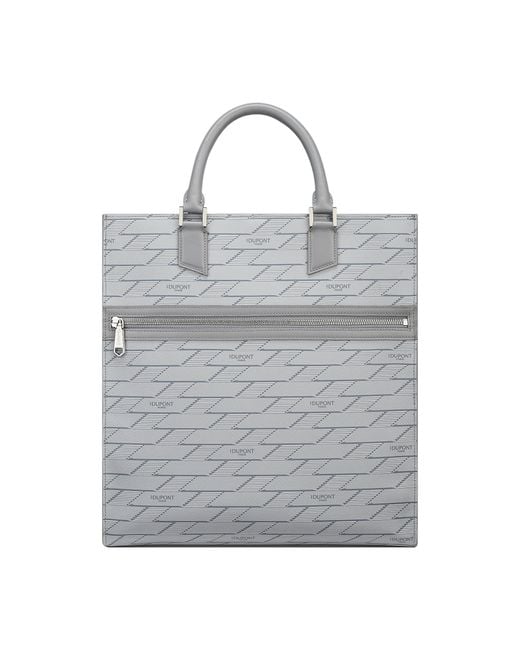 S T Dupont Gray Monogram 1872 Tote for men
