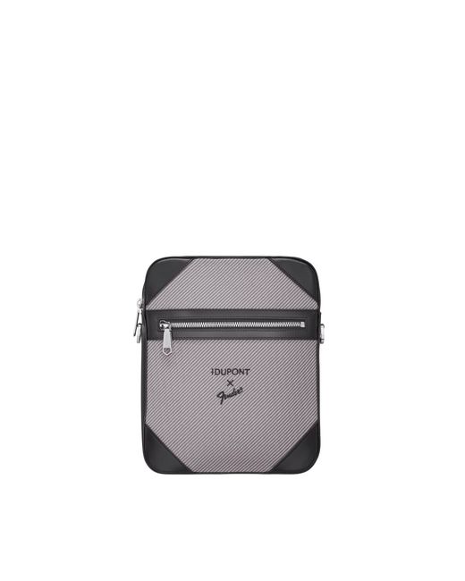 S T Dupont Gray Crossbody Leather And Canvas for men