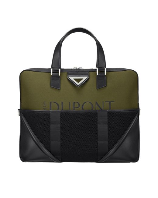S T Dupont Green Defi Explorer Document Holder for men