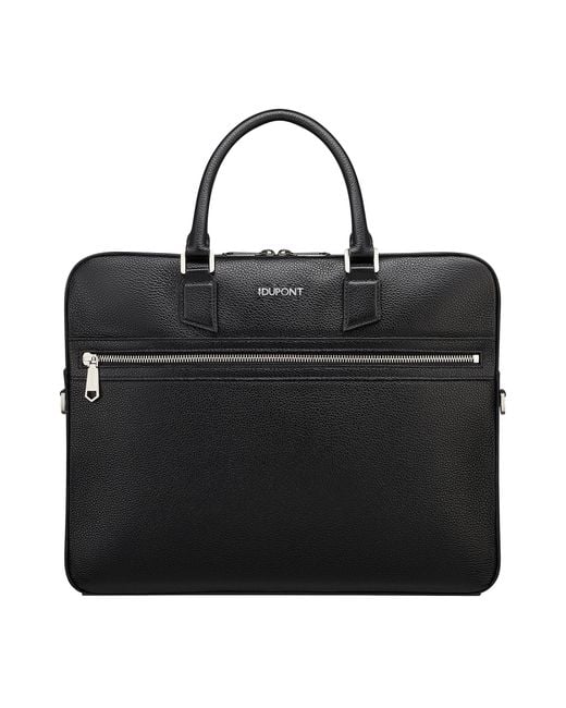 S T Dupont Black Classic Briefcase for men