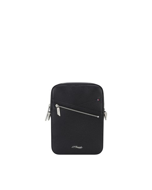 S T Dupont Black Neo Capsule Shoulder Bag for men