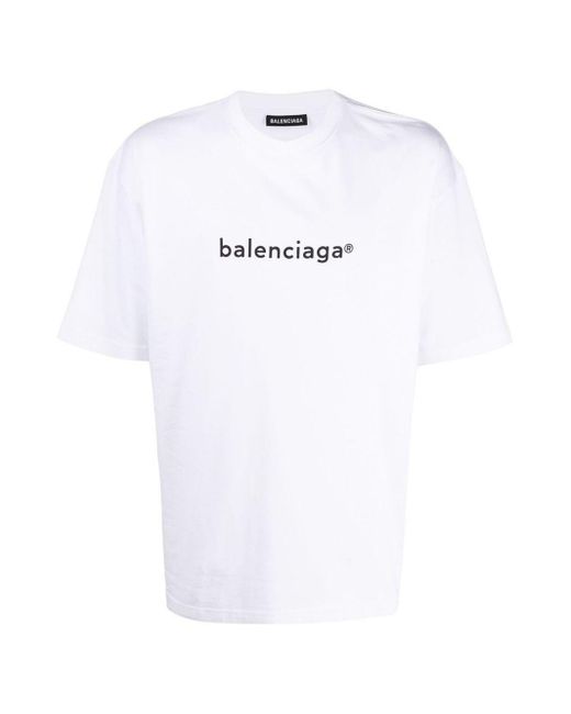 Balenciaga Cotton New Copyright Jersey T-shirt in White for Men - Save ...