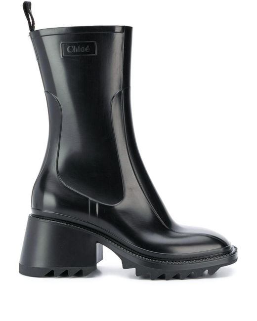 prada block heel boot