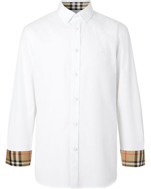 Burberry Cotton Shirts White for Men - Save 24% | Lyst Australia