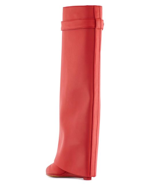 Givenchy Shark Lock High Boot in Red Lyst