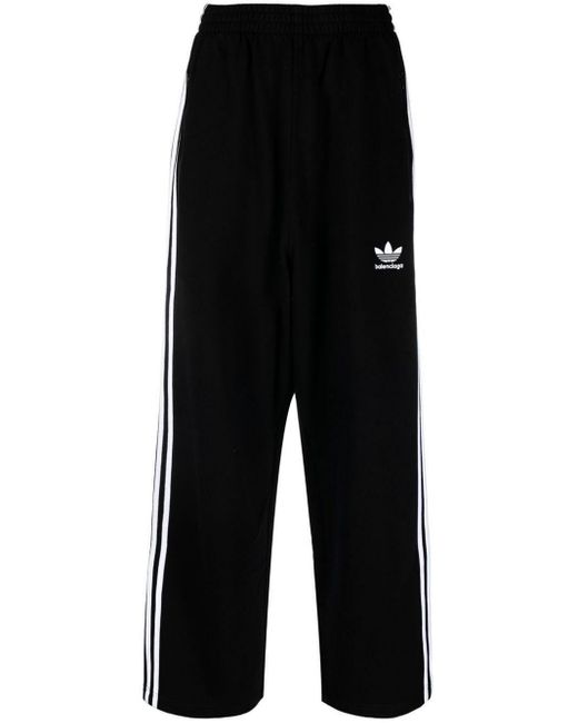 Balenciaga X Adidas Cropped Track Pants in Black | Lyst