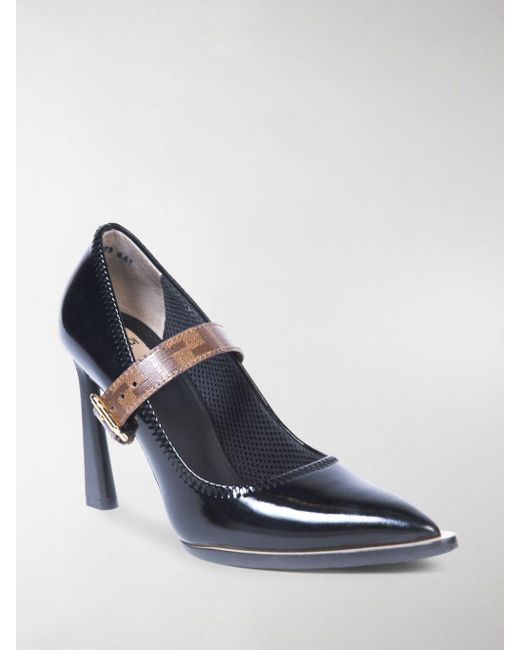 Fendi Mary Jane Fframe Court Shoes in Black | Lyst