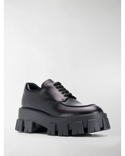 prada black platforms