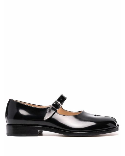 Maison Margiela Leather Tabi-toe Mary Jane Shoes in Black - Save 3% ...