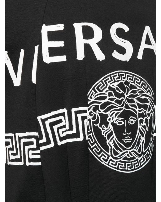 Versace Spliced Medusa Head Logo Print T-shirt in Black for Men - Lyst
