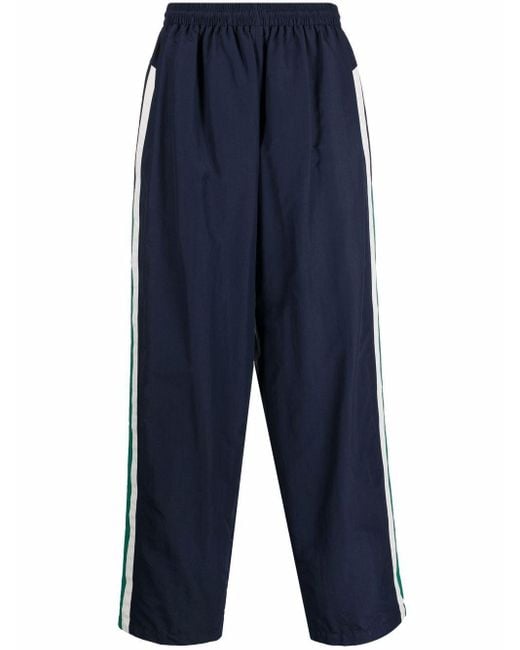 Balenciaga Cotton Sporty B Track Pants in Blue for Men - Lyst