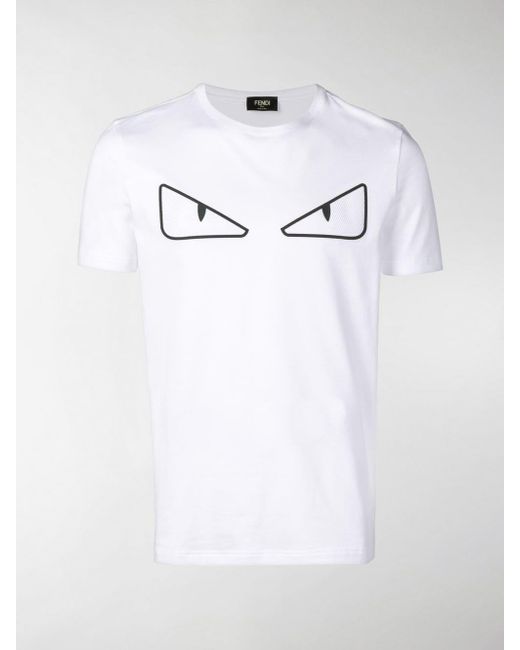 Fendi Bag Bugs Eyes T-shirt in White for Men | Lyst