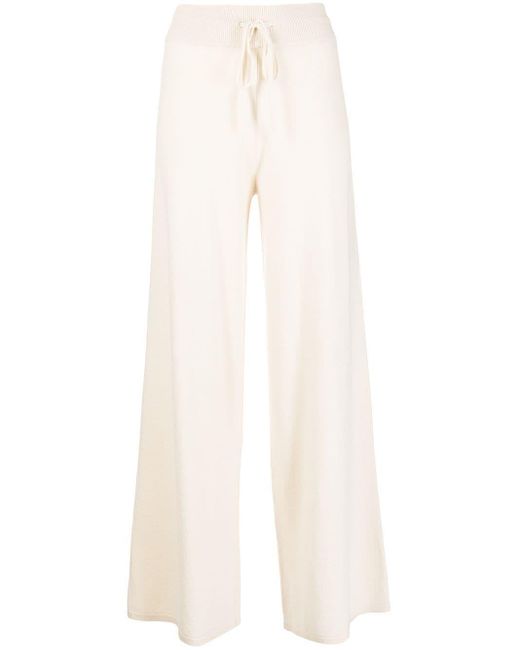 Lisa Yang Cashmere Sofi High-waisted Wide-leg Trousers in White | Lyst