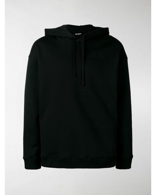 Raf Simons Cotton Rear Print Hoodie in Black for Men - Save 9% - Lyst