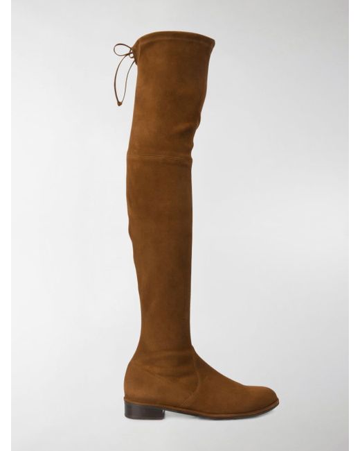 Stuart Weitzman Leather Lowland Boots in Tan (Brown) - Save 50% - Lyst