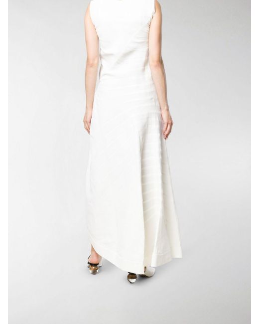 Jil Sander Sleeveless Maxi Dress In White Lyst