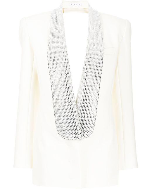 Area Crystalembellished Tailored Dress in White Lyst