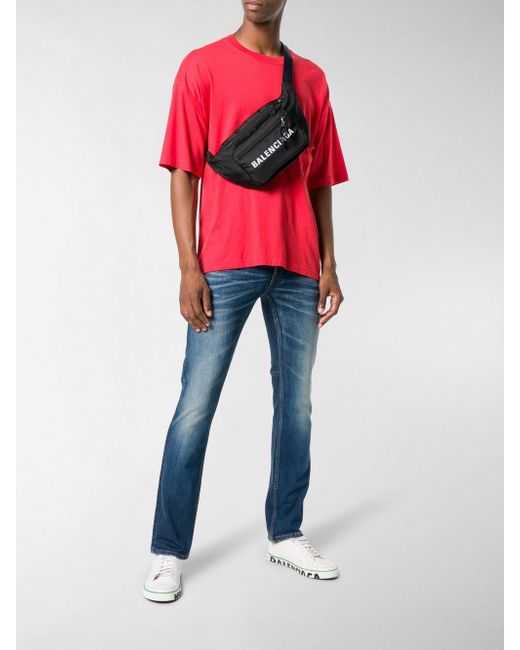 Balenciaga Logo Sling Bag in Black for 
