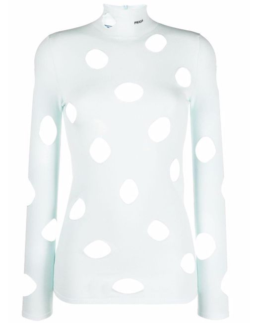 prada cut out sweater