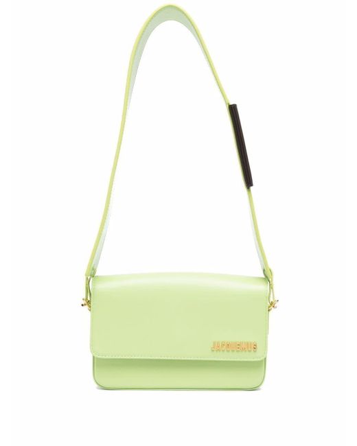 Jacquemus Leather Le Carinu Logoplaque Shoulder Bag in Green Lyst