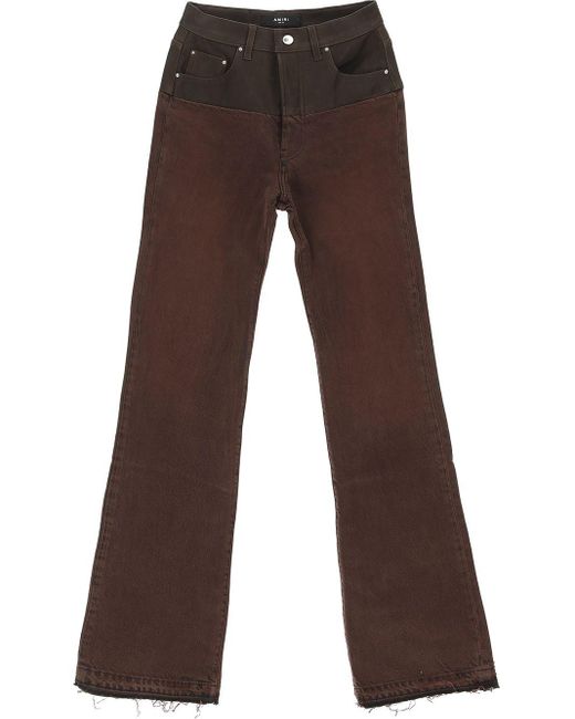 Amiri Denim Bootleg Jeans in Brown | Lyst Australia