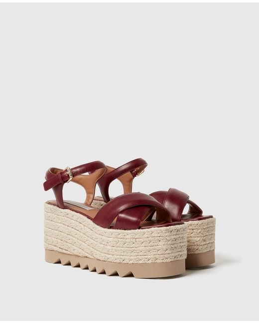 Stella McCartney Brown Elyse Criss-Cross Sandal