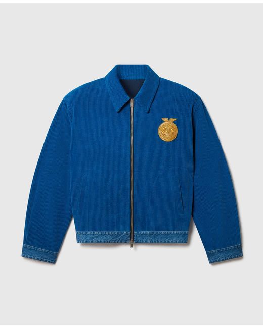 Stella McCartney Blue Corduroy Panel Denim Jacket