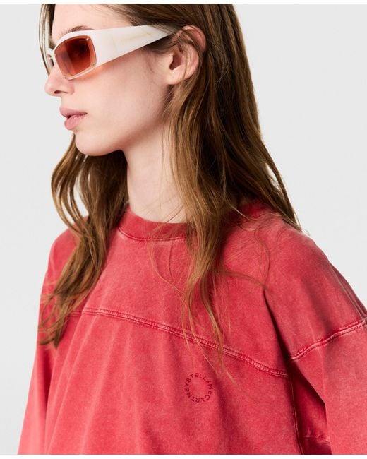 Stella McCartney Red Superstar Cotton Soccer T-shirt