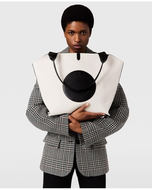Stella McCartney White Logo Reversible Tote Bag