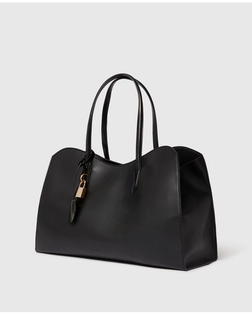 Stella McCartney Black Ryder Embossed Weekender Bag