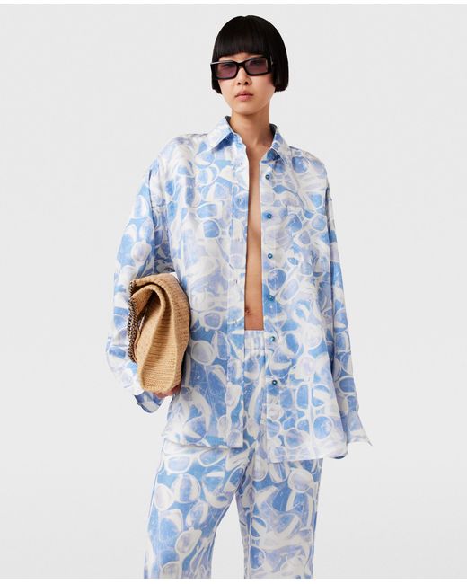 Stella McCartney Blue Sunglasses Print Long-Sleeve Shirt