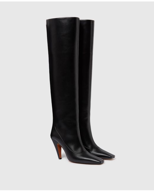 Stella McCartney Black Stella Spur Knee-High Heeled Boots