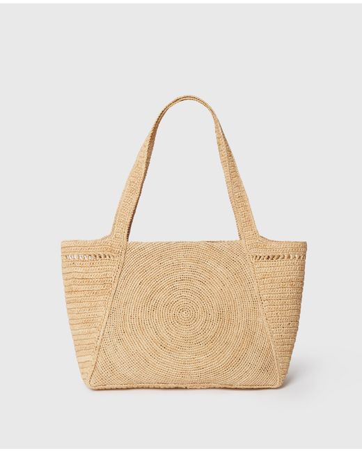 Stella McCartney Natural Logo Raffia Medium Tote Bag
