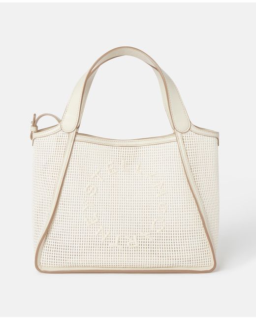 Stella McCartney Natural Logo Top Handle Crossbody Bag