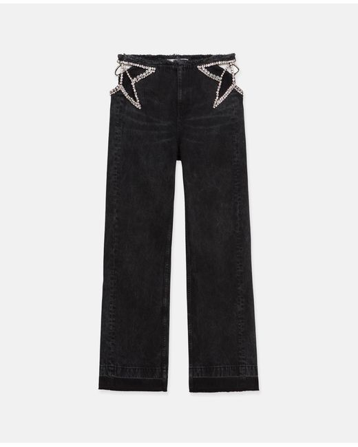Stella McCartney Black Star Cut-out Low-rise Jeans