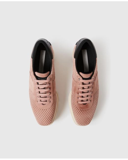 Stella McCartney White Sneak-Elyse Perforated Platform Sneakers