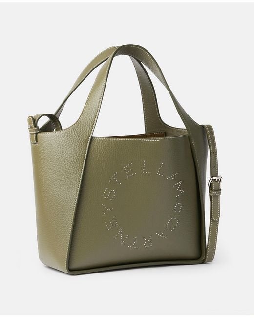Stella McCartney Green Logo Crossbody Tote Bag