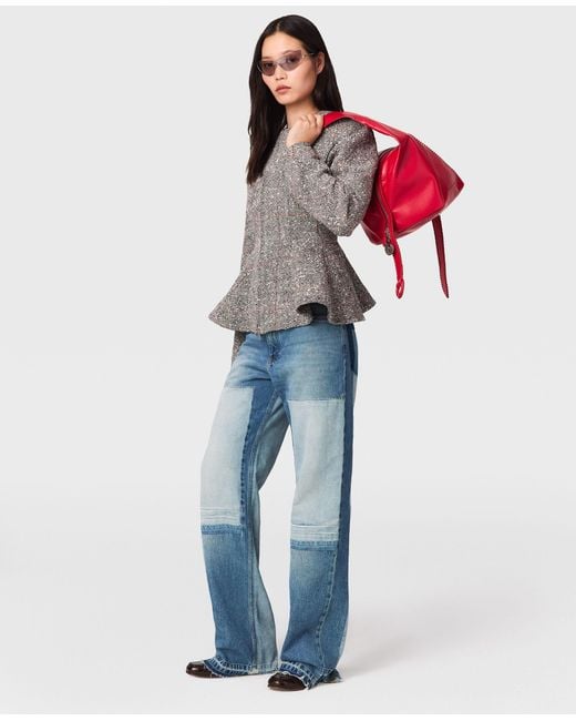 Stella McCartney Blue Patchwork Straight-leg Jeans