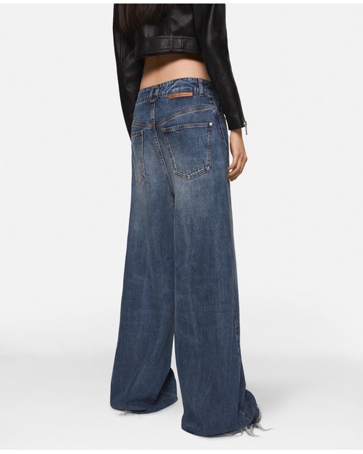 Stella McCartney Blue Slouchy Flared High-rise Denim Jeans