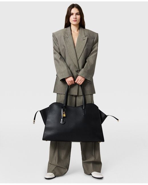 Stella McCartney Black Ryder Embossed Weekender Bag